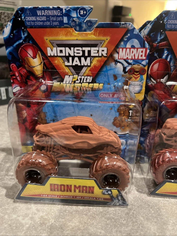 MONSTER JAM MISTERIOSO MUDDERS SPIDERMAN IRON MAN PAR MARVEL 1:64 🔥🔥🔥🔥🔥 Foto 3 de 4