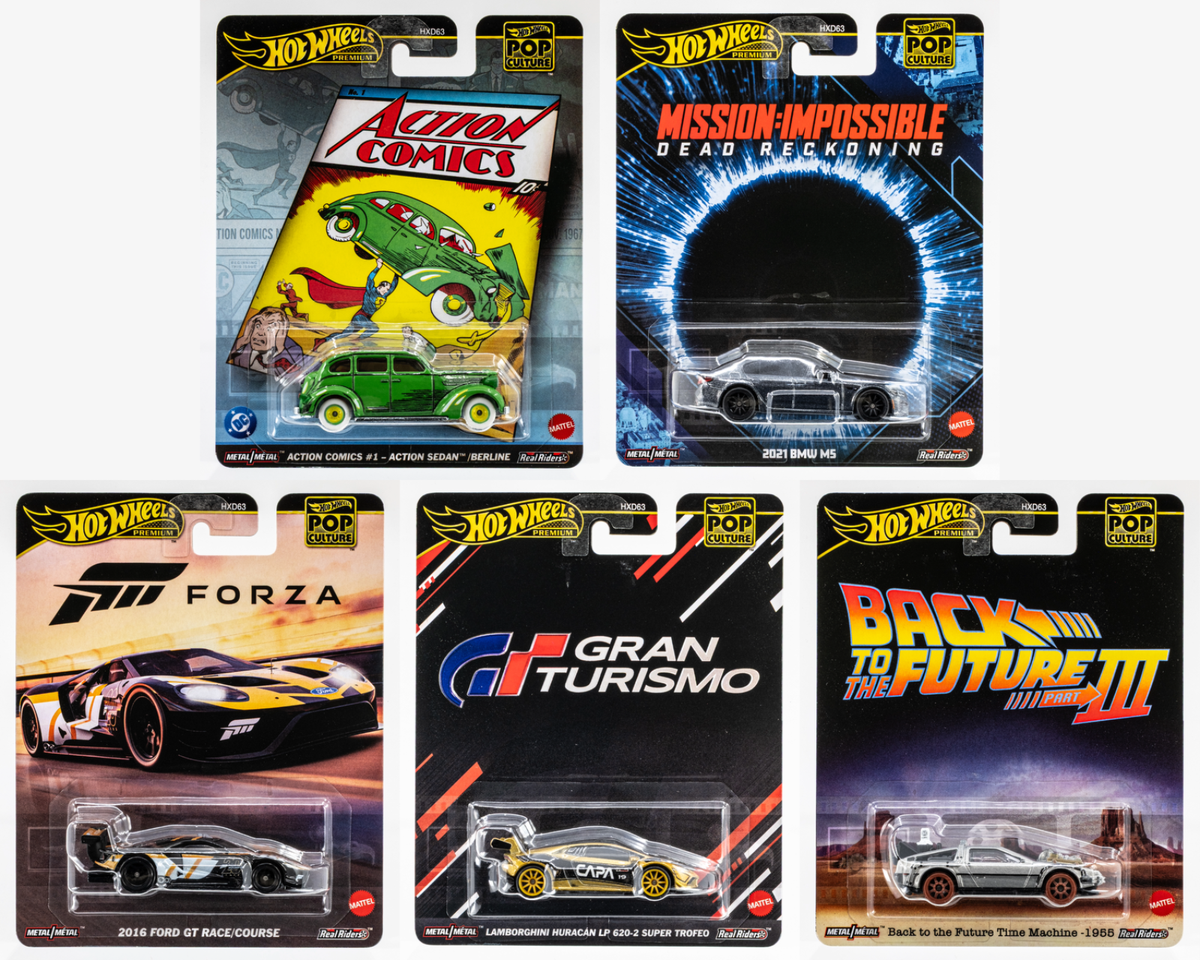 2025 Hot Wheels Pop Culture Mix 5 | 5-Car Set | BMW | Ford