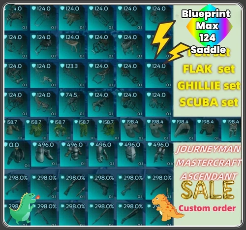 Ark Survival Ascended PvE Max Armor Saddle Blueprint/ BP PS5/XBOX/PC