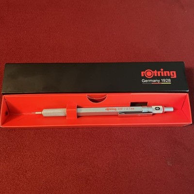 New rOtring (Germany 1928) 600 Mechanical Pencil, 0.7 mm, Silver, HB. 