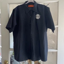 West Coast Choppers Jesse James Biker Button Up XL DEADSTOCK excellent cond.