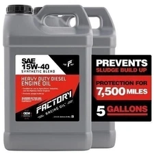 Factory Racing Oil SAE 15W-40 Synthetic Blend Diesel Eng Oil API CK-4 5 Gallon