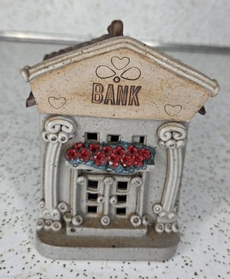 Windy Meadows Pottery Hometown Collection BANK Building 1987 Retired