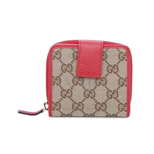 Mini portefeuille en toile Gucci Supreme GG 346056 rouge 121880293