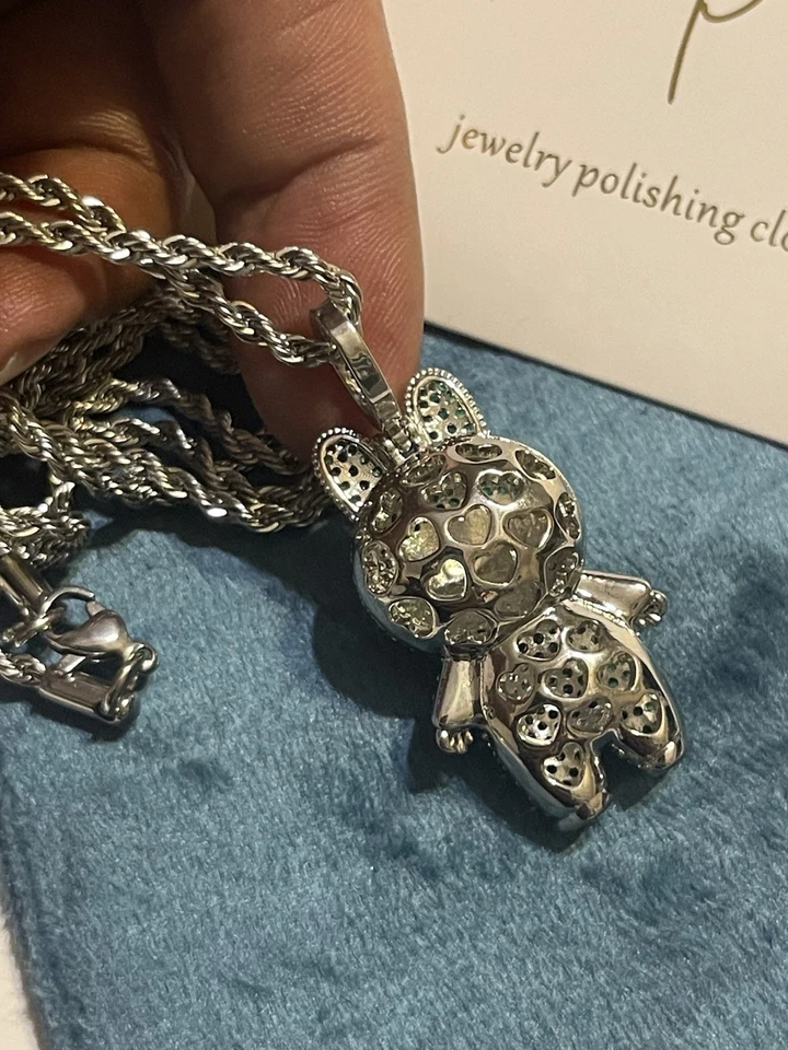 Labubu Pendant Stainless Steel Silver Plated 22- inch Rope Chain. - Image 4 of 4