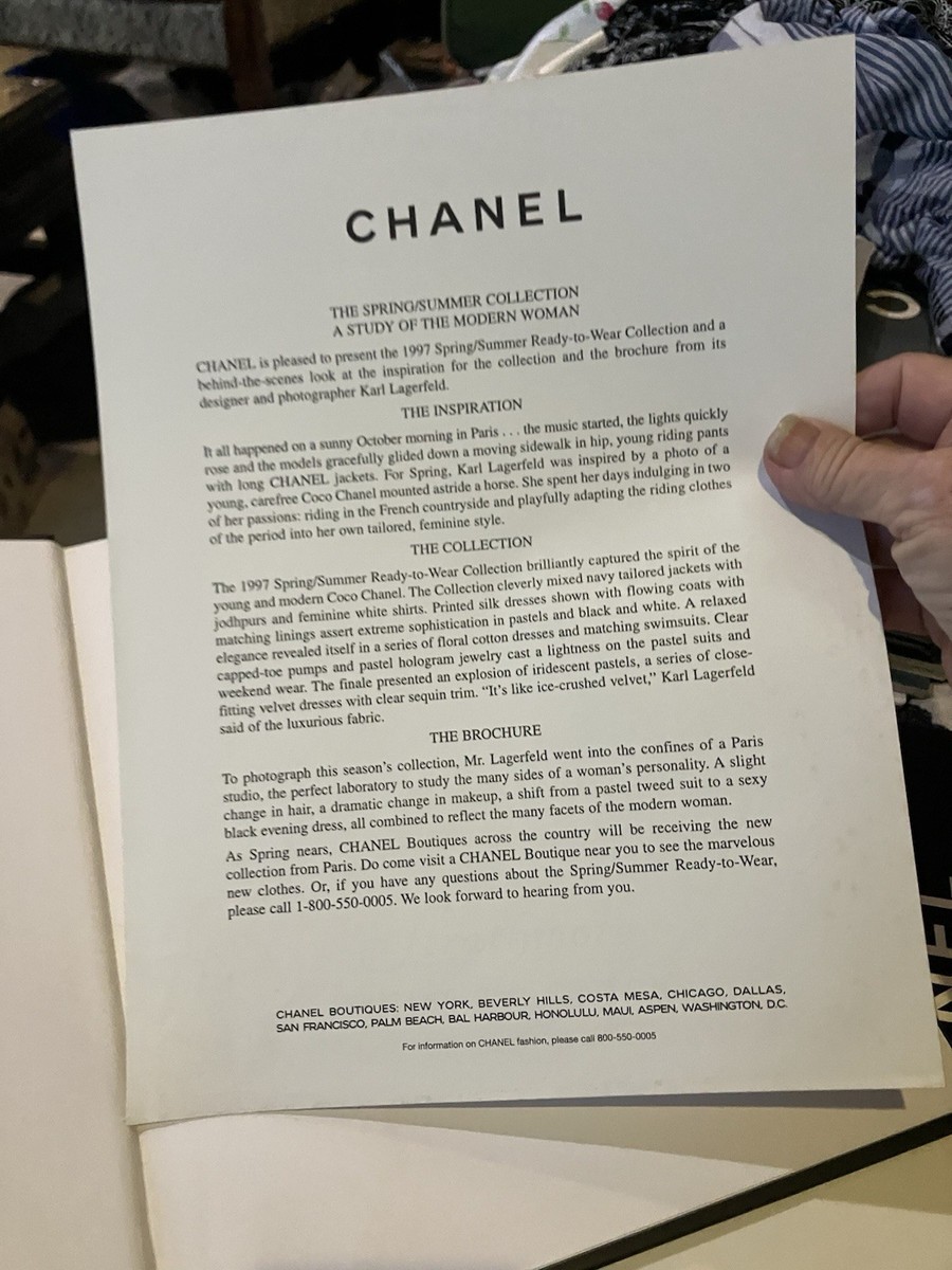 CHANEL VINTAGE 1997 CATALOGUE HARDCOVER BOOK STELLA TENNANT PARIS
