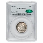 1875S Seated Liberty Twenty Cent 20C PCGS MS 64 CAC