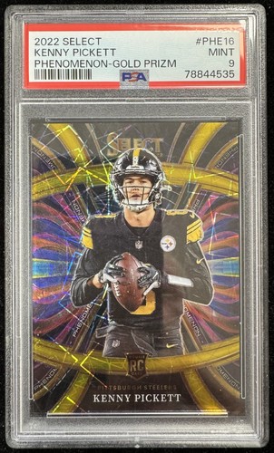 2022 Select #PHE16 Kenny Pickett Rookie Phenomenon Gold Prizm #/10 PSA 9