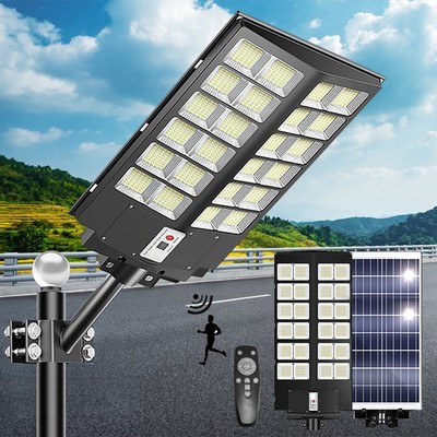 10000W Solar Street Lights Commercial Outdoor Dusk to Dawn Road Light Waterproof