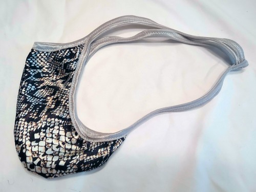 Men's BRAZILIAN G String Thong Bikini Beach Lingerie Underwear SATIN PYTHON - Picture 2 of 3