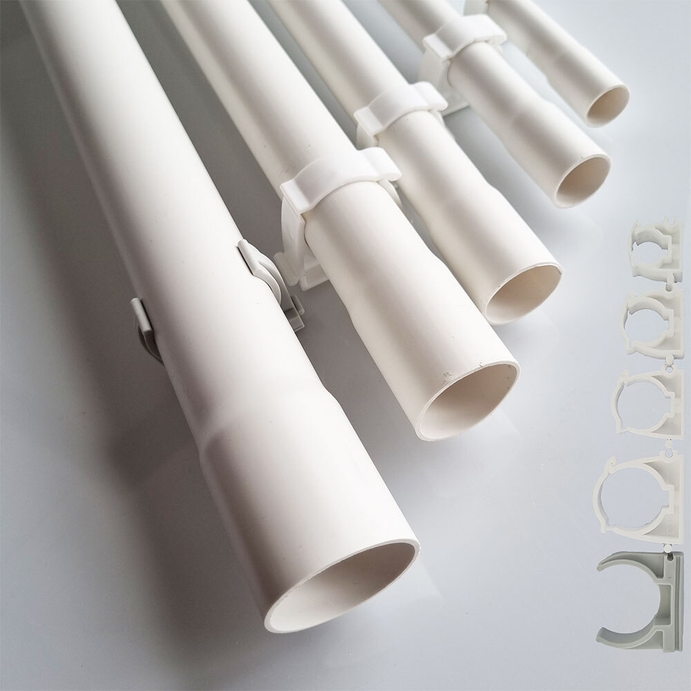 100 PVC-Rohrklemmen Weiß – Für Elektroinstallation, M16 Bis M32, Temperaturbeständig (-25°C Bis +60°C)