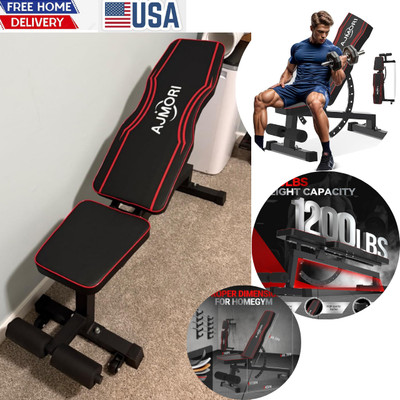 Adjustable Weight Bench - Heavy Duty Bench,1200LB Capacity Stable Workout Ben...