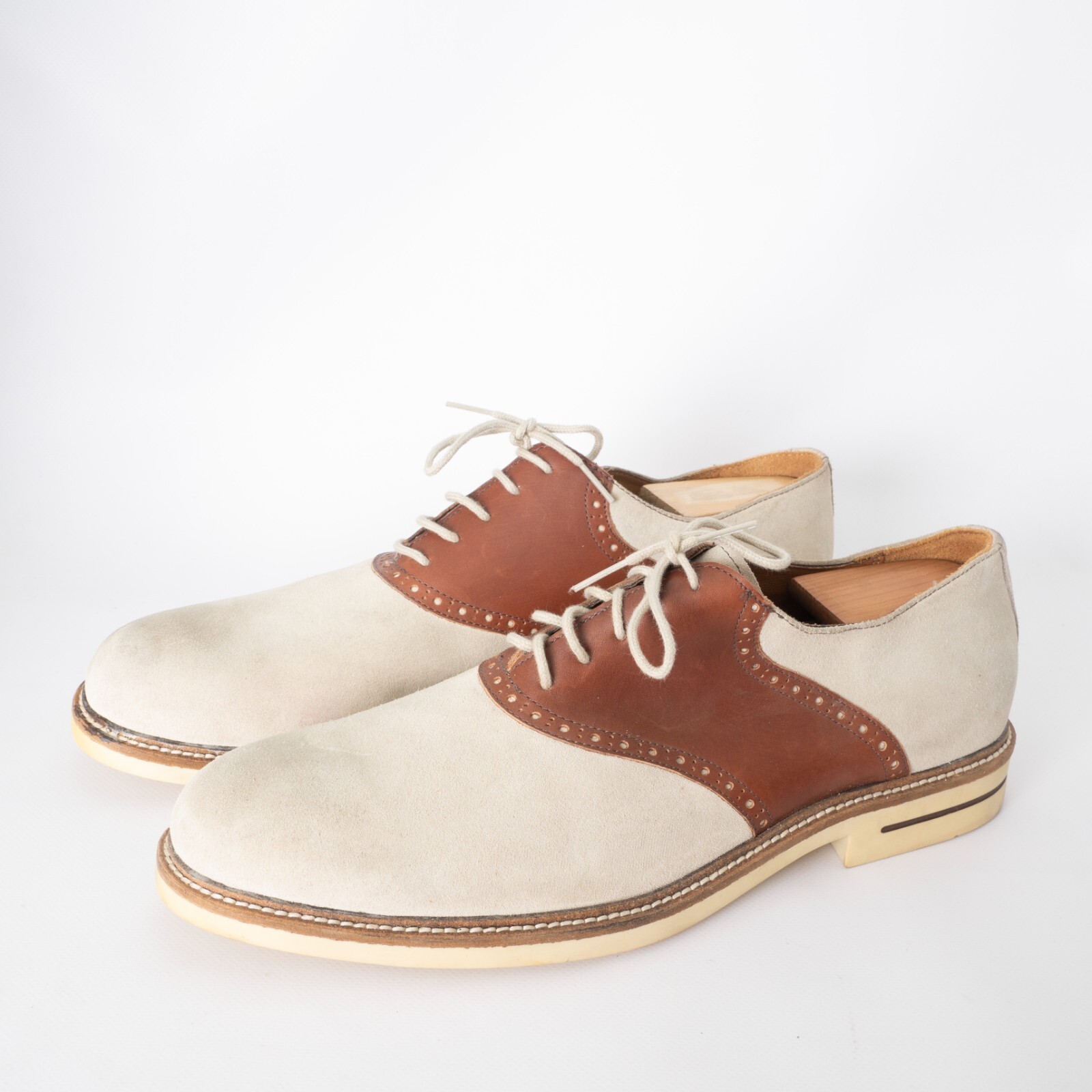 SAOLA Scarpe da uomo GANT Sude flessibili stringate derby's beige taglia 47 US 13 UK 12 31 cm