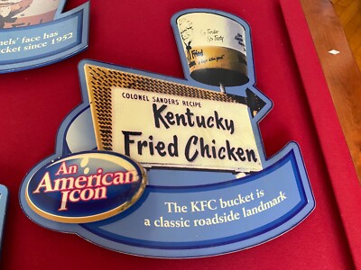 1990's, Kentucky Fried Chicken, Huge, 3-Piece Wall Sign (RARE