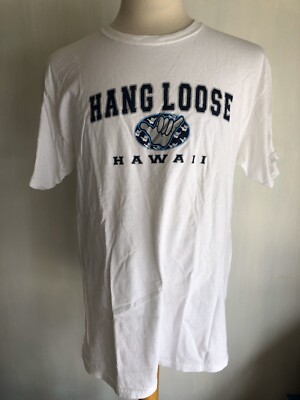 HANG LOOSE HAWAII Official Men's Surf Tourist Big Island T-Shirt Size Large