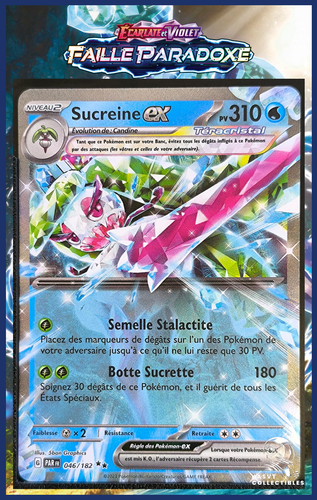 Carte Pokemon SUCREINE 046/182 EX Ultra Rare EV4 Ecarlate et Violet PAR FR NEUF Carte Pokemon SUCREINE 046/182 EX Ultra Rare EV4 Ecarlate et Violet PAR FR NEUF