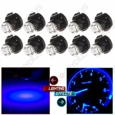10x Blue T4/T4.2 Neo Wedge LED Bulb Gauge Instrument Cluster HVAC Climate Lights