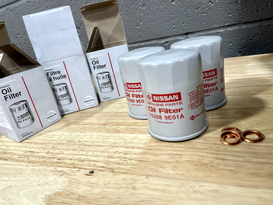 正品原始设备制造商日产 3 滤油器套件适用于 Titan、GTR、Armada 等 15208-9E01A 保修 & 延长技术支持 — 第 2/3 张图片
