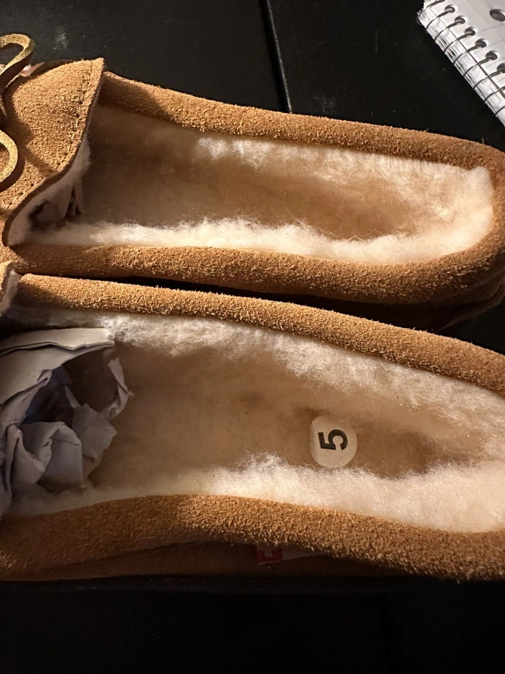 Alpine Swiss Sabine Mujer Gamuza Piel de Oveja Mocasín Zapatillas Casa Zapatos Sin Cordones Foto 4 de 4