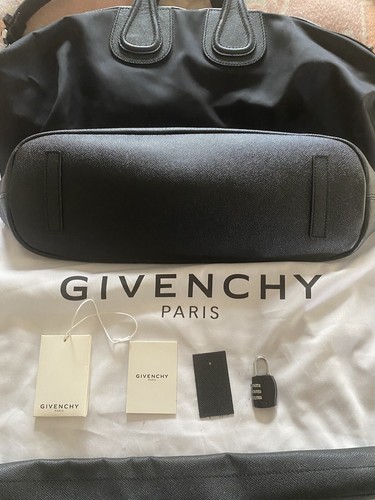 Givenchy Nightingale Mix Material Satchel Large Black Silver Hardware - Picture 6 of 11