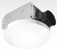 HOMEWERKS 7117-01-WH 80 CFM Ceiling Mount Bathroom Exhaust Fan LED Light