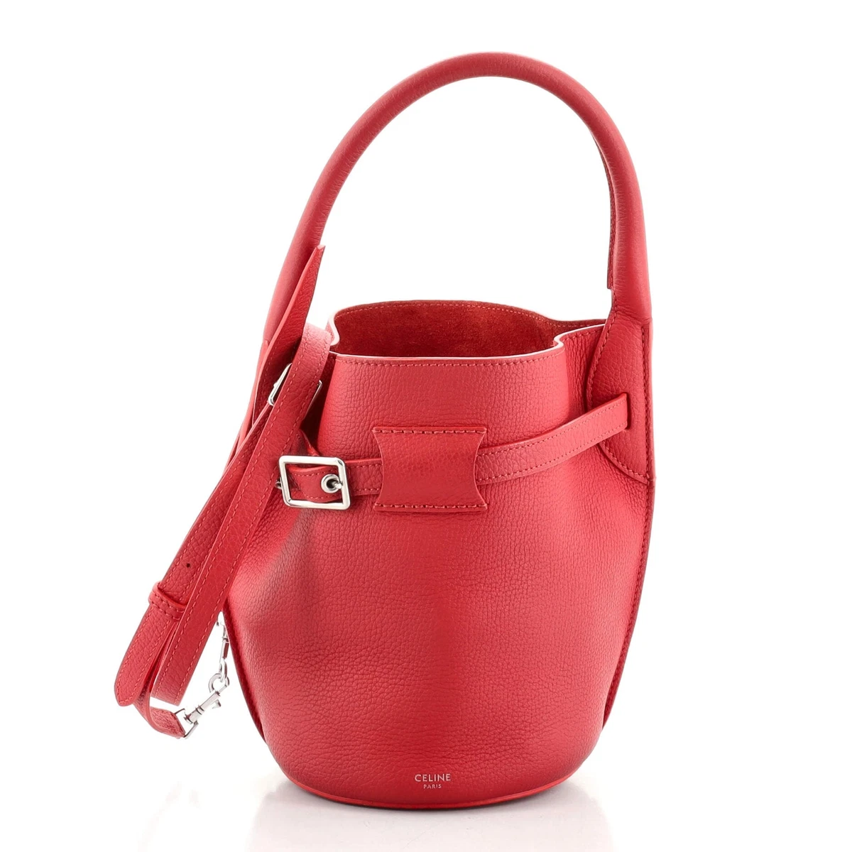 Celine Big Bag Bucket Leather Nano Red