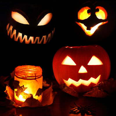 LED-Kürbis-Haarreif & Halskette Für Halloween – Leuchtet In 6 Modi, Mega Stimmungsvoll!