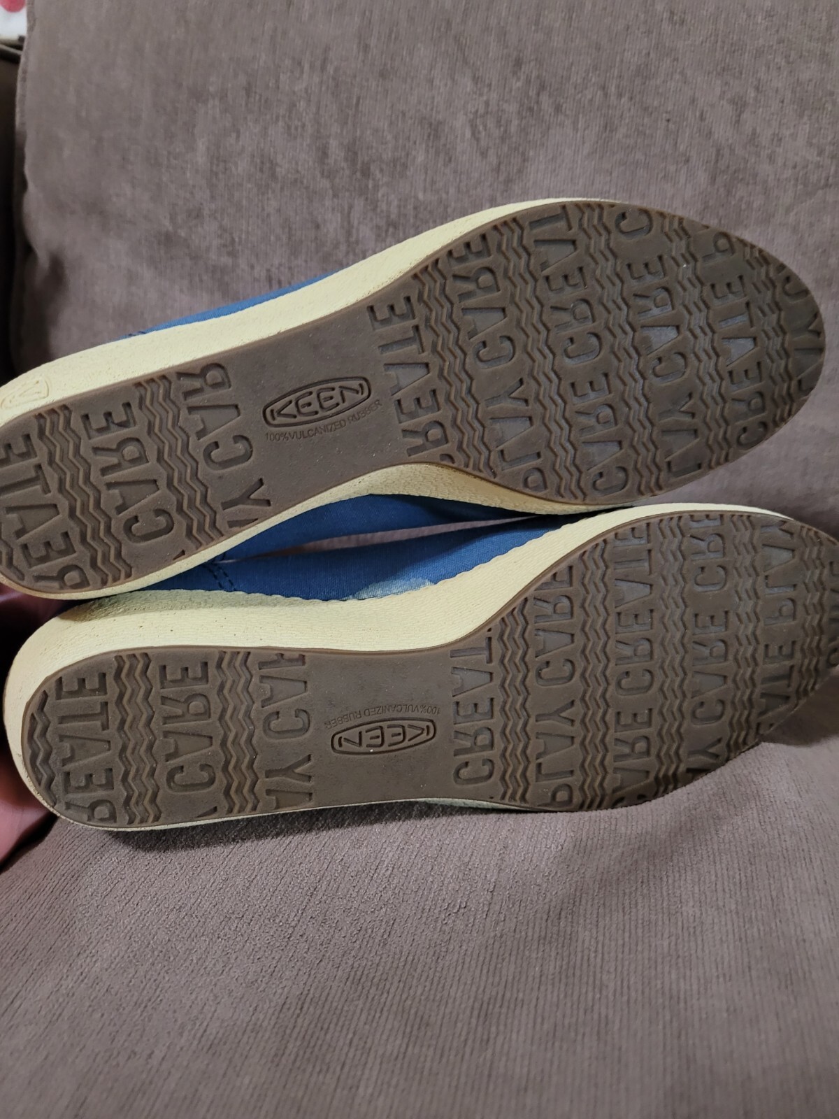 Scarpe con zeppa KEEN Cortona donna 9 tela blu acqua punta aperta