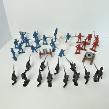 BMC Army Men Toys Lot  American Soldier Figures 2.5" Cannon Horse