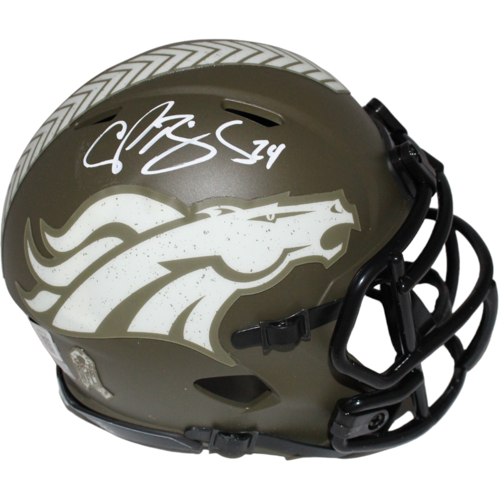 Champ Bailey Autographed Signed Denver Broncos Salute Mini Helmet Beckett 