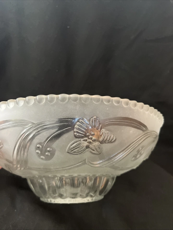 Torchierre Art Deco Floral Vintage Con Remolino Vidrio Reemplazo Para Lámpara de Pie Foto 3 de 4