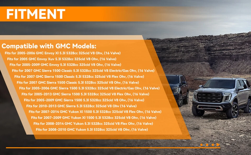 Kit de repuesto de elevadores AFM DOD kit de leva 5,3 KIT DE CÁMARA para Chevy GM 5,3 L 2007-2013 Foto 4 de 4