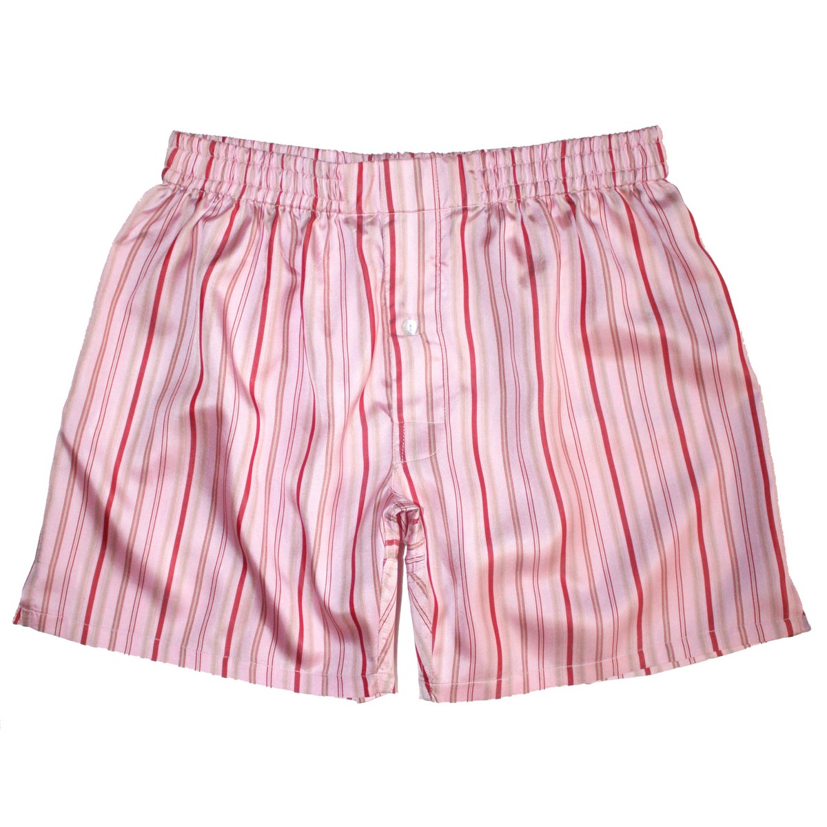 NEW Royal Silk® Smooth Pink Stripes Men’s Silk Boxers S-3XL