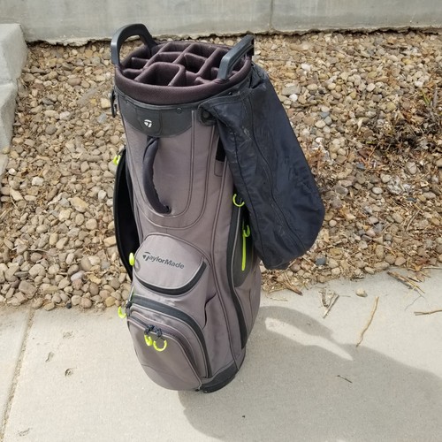 Taylormade Cart Golf Bag with 14-Way Dividers & Rain Cover Gray