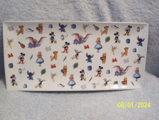 Disney 100 Ceramic Tray Assorted Characters New No Box Or Tag 6.5" X 13.5"