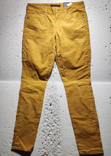 Tommy Hilfiger Pants Womens Size 2 Brown Corduroy Casual Button Zip Skinny NWT