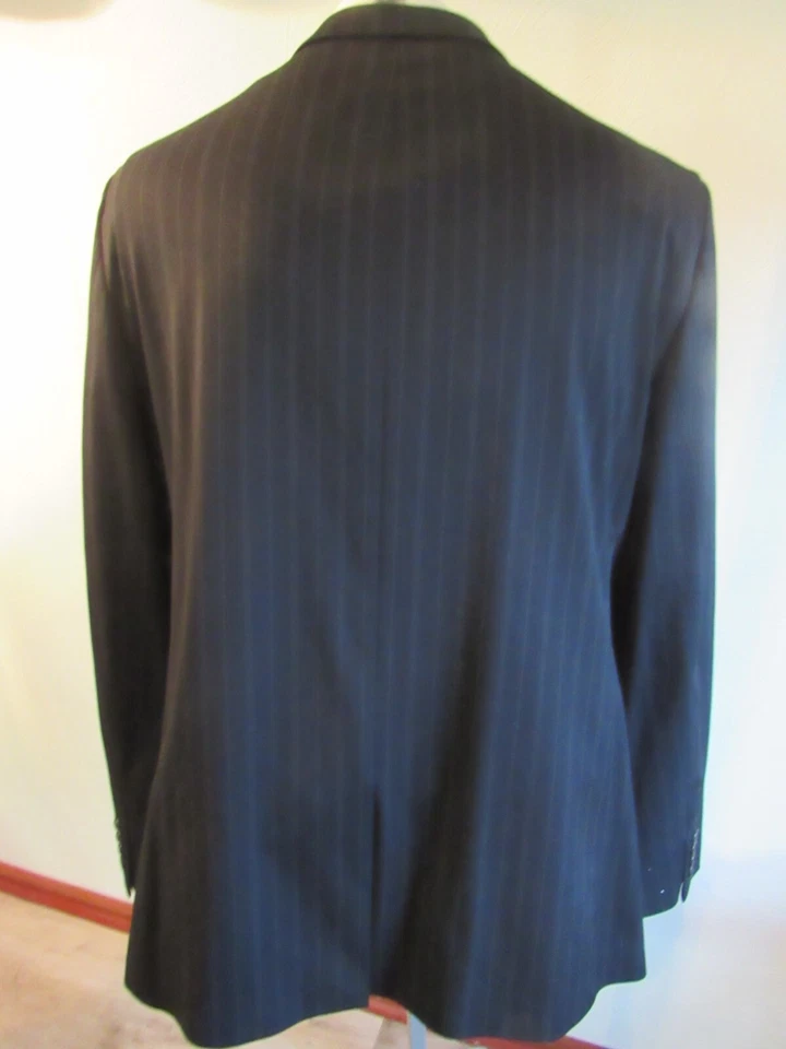 Nick(It) Nick It Sports Coat Jacket Blazer Black Gray Pinstripes Men L Slim Fit - Image 3 of 4