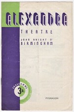 Pauline Williams "PYGMALION" Raymond Francis 1948 Birmingham, England Program