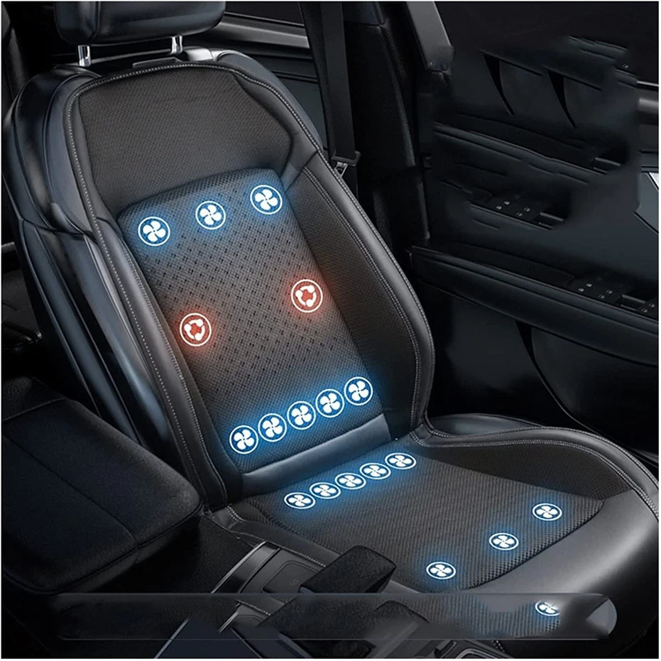 1x Cojín de masaje fresco de verano con ventilador Cojín de asiento de ventilación USB Almohadilla de enfriamiento Foto 2 de 4