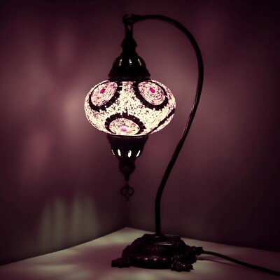 Handgefertigte türkisch-marokkanische bunte Mosaik-Tischlampe einzigartiges Geschenk - kostenlose Glühbirne