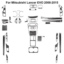 62Pcs Carbon Fiber Full Interior Kit Cover Trim For Mitsubishi Lancer EVO