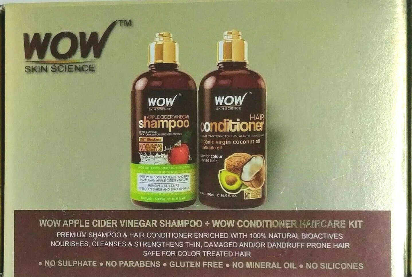 Wow Apple Cider Vinegar Shampoo And Conditioner Kit 2 X 16 9 Fl