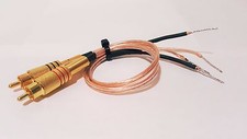 18 AWG Speaker Wire Pair with Dual RCA Male Plugs, 1FT.