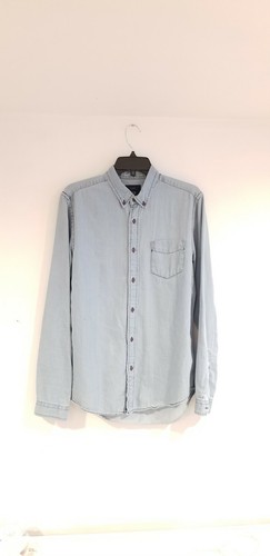 ZARA Man 1975 Original Denim Shirt Soft Denim Distressed Button size L |  eBay