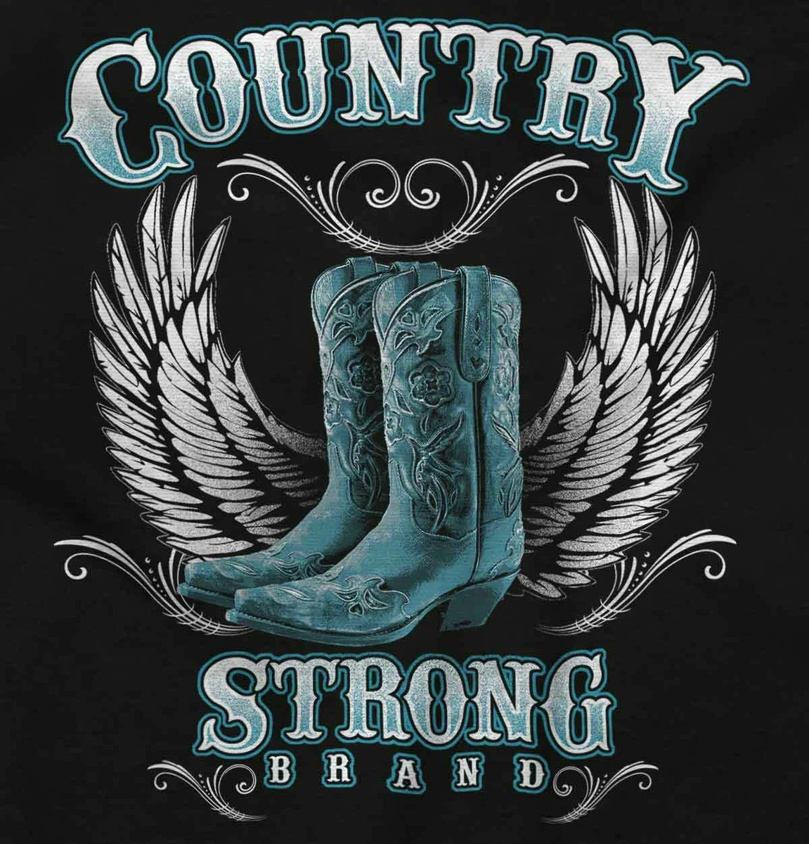 Country Strong Western Cowgirl Boots Southern Women V Neck Short Sleeve T Shirts