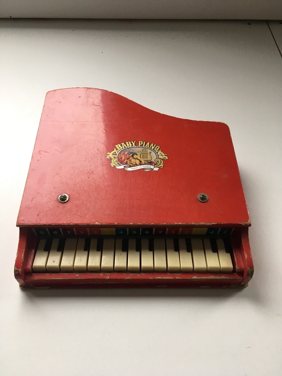 Vintage Red Baby Piano Kid Kids Toy Play Playing #231 | eBay