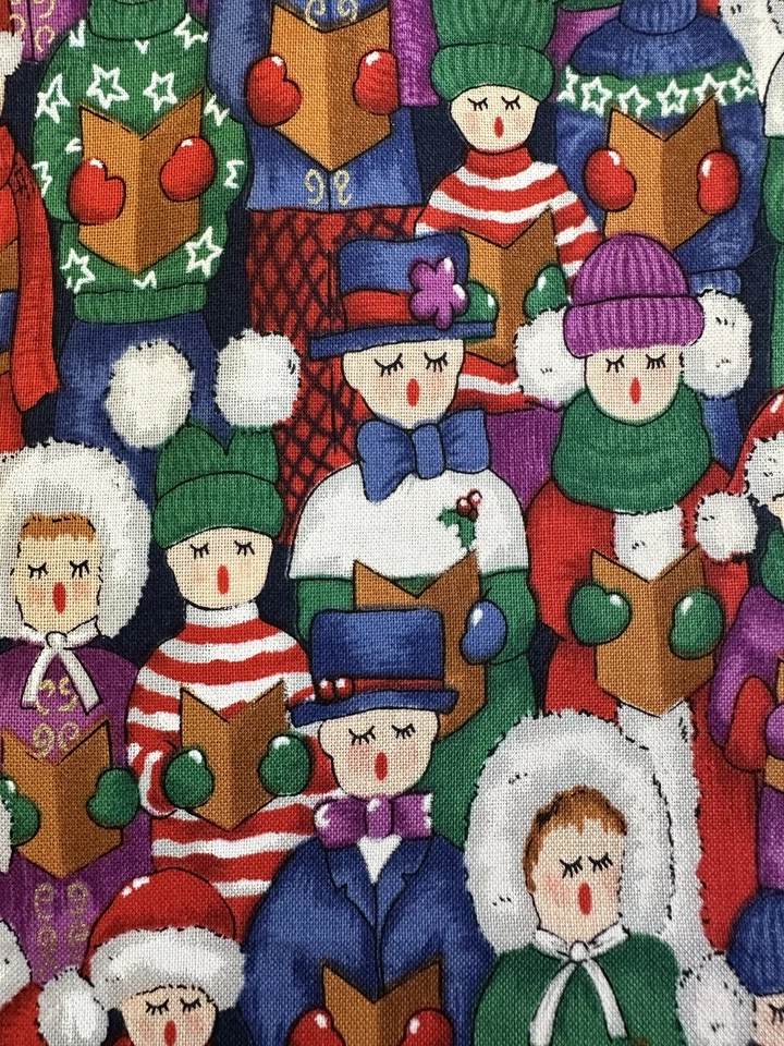 2004 Blank Textiles BTR-M3619 CHOIR Carolers Crafting Fabric Quilting 1 3/4 Yard - Image 3 of 3
