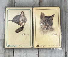 Chessie & Peak Railroad Purr-fect Transportation 2 Decks Playing Cards Cat