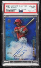 2021 Bowman Inception Blue Foil 52/99 Jose Bonilla #PA-JBO PSA 9 MINT Auto 0la0