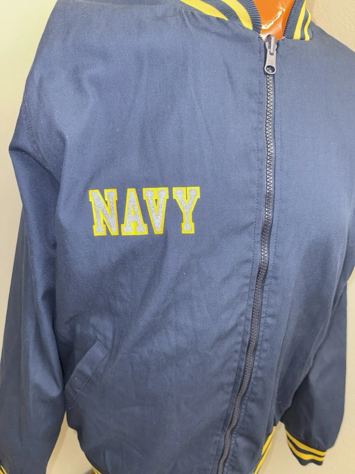 Vintage Jacket Men’s Large US Navy USN SOFFE Full Zip Reversible USA MADE - Image 3 of 4